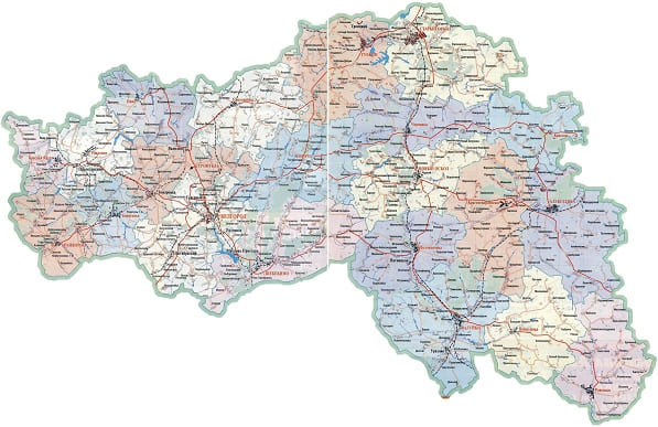Карта автодорог Белгородской области. Автовокзалы. Справочные телефоны.